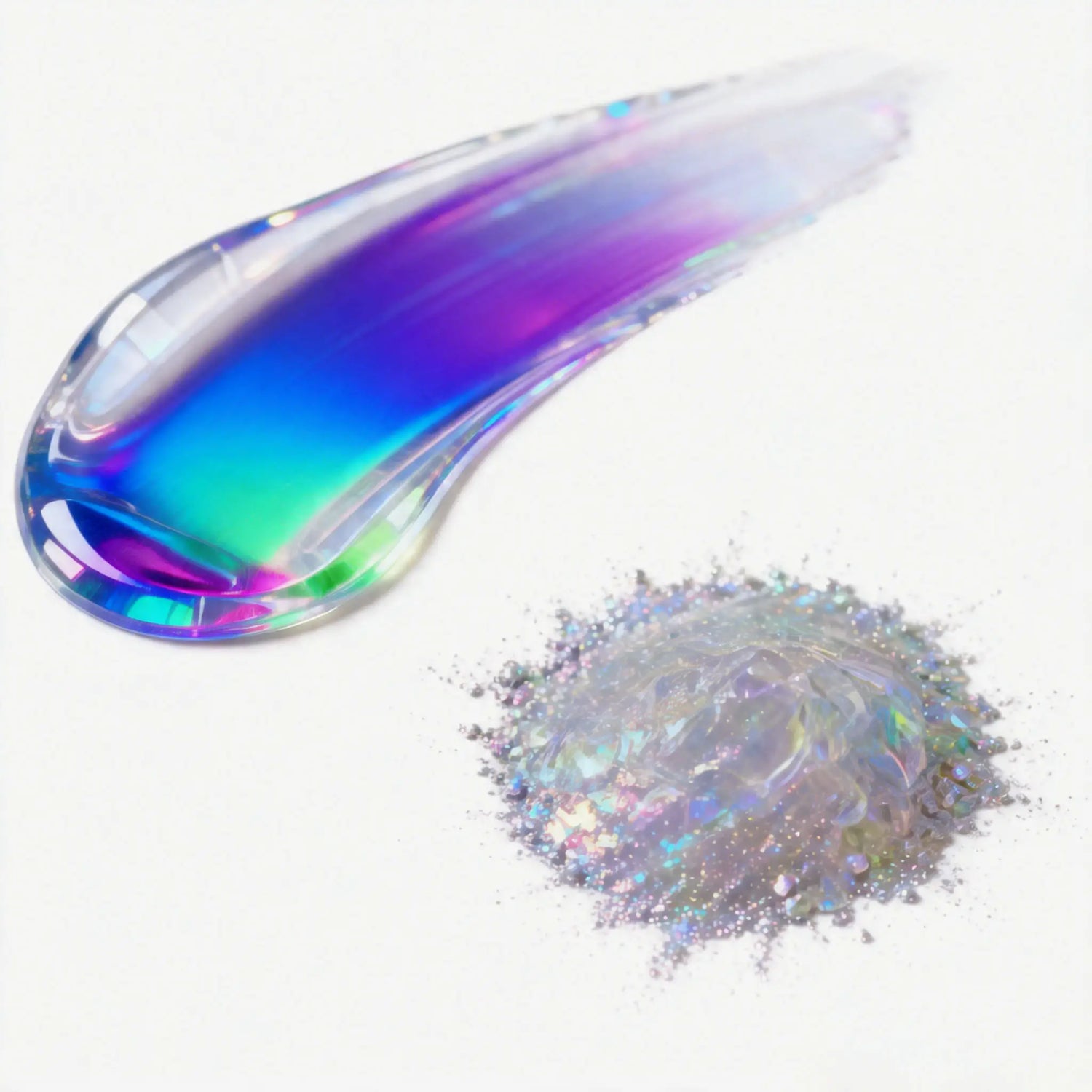 translucent pigment with layered color travel effect influenced by background tone and viewing angle