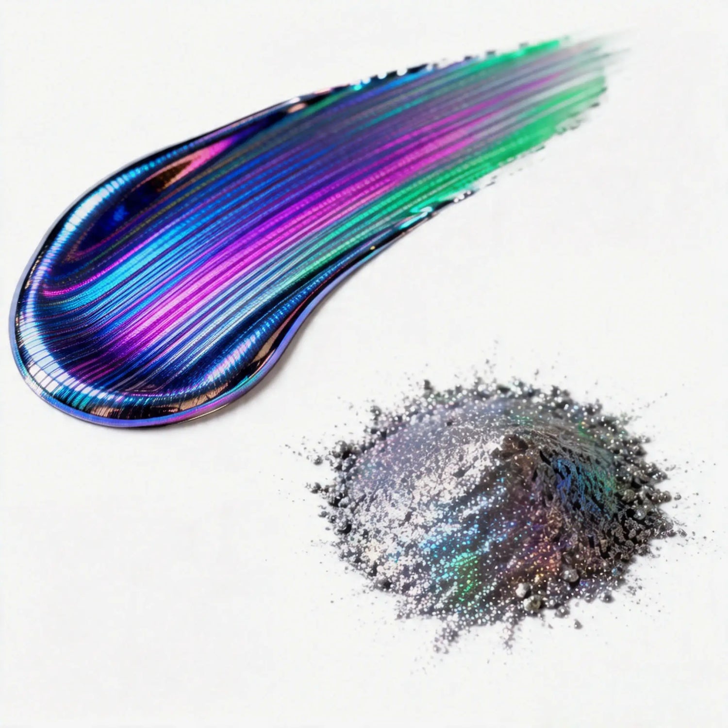magnetic pigment combining directional particle alignment with angle dependent color shift behavior