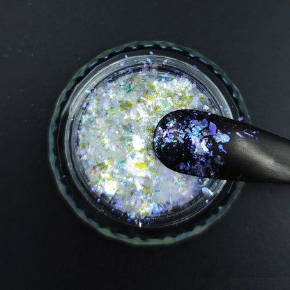 sapphire blue to ruby red color travel flake pigment