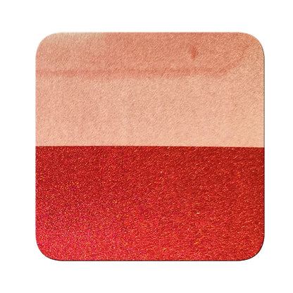 ruby flame magnetic chrome pigment on black and white contrast chart showing coverage difference
