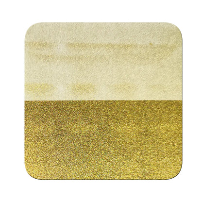 ochre yellow to moss green magnetic color travel pigment on black and white contrast chart