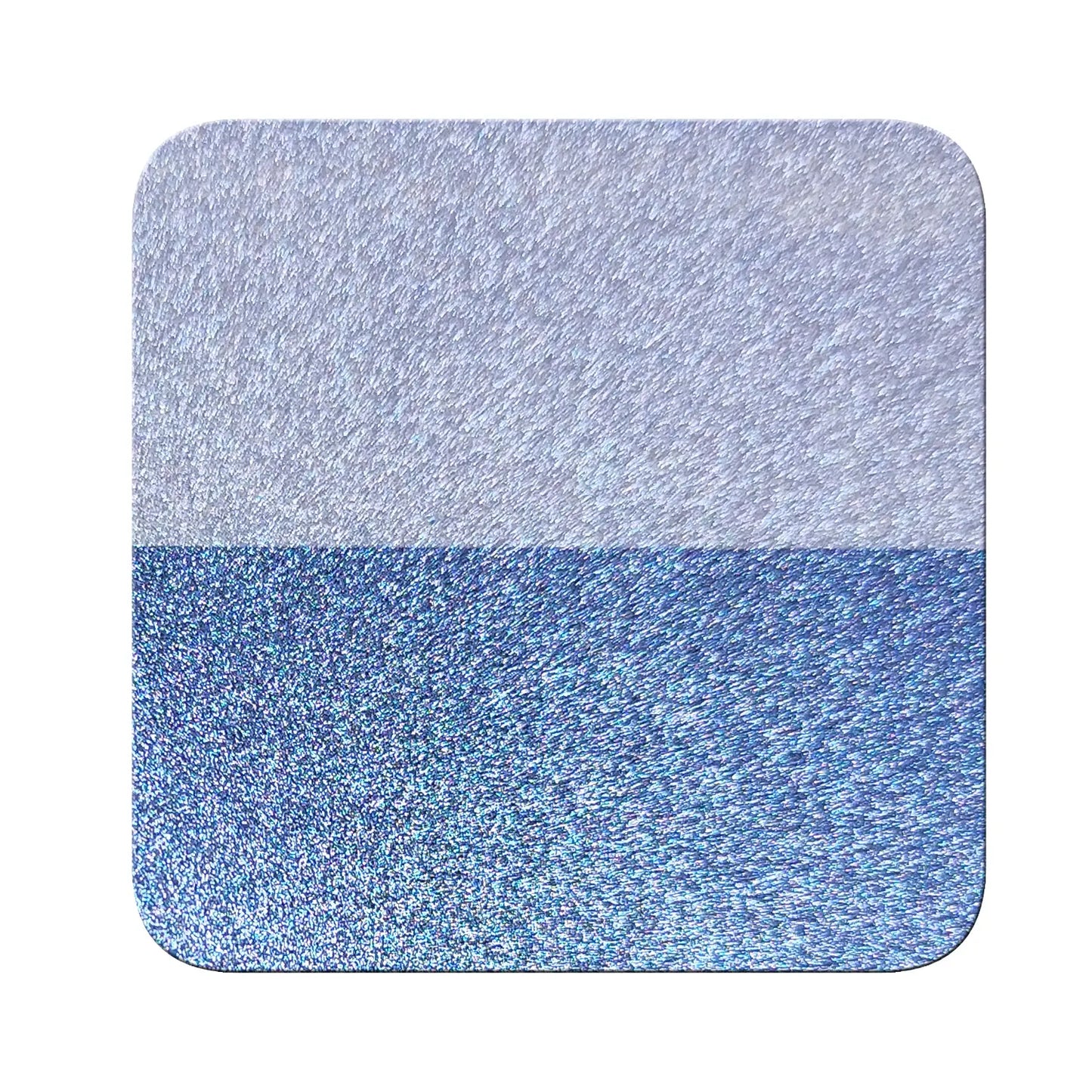 blue drift to violet mist magnetic color travel pigment on black and white contrast chart