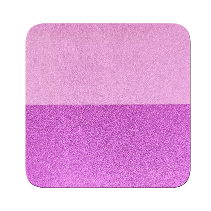 rose magenta chrome metallic pigment on black and white contrast chart showing coverage difference