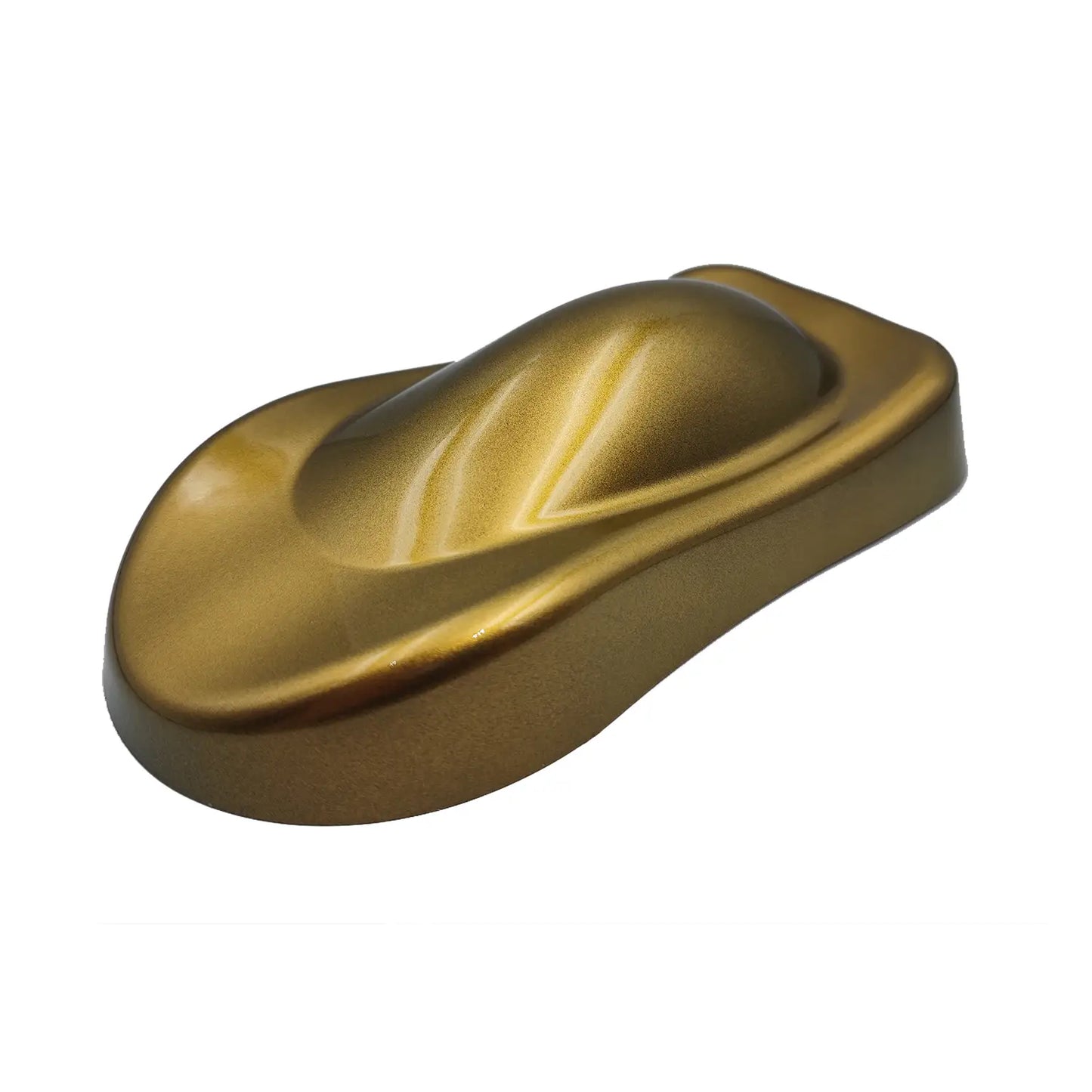 golden amber chrome metallic pigment sprayed on automotive film coating effect