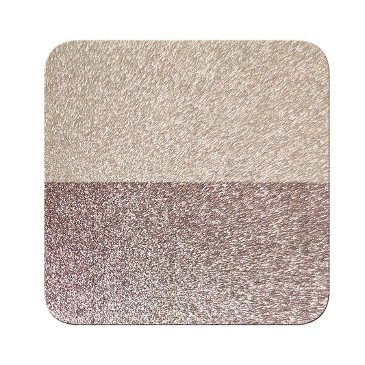 rose blush to desert gold opaque pigment on black and white contrast chart showing coverage difference