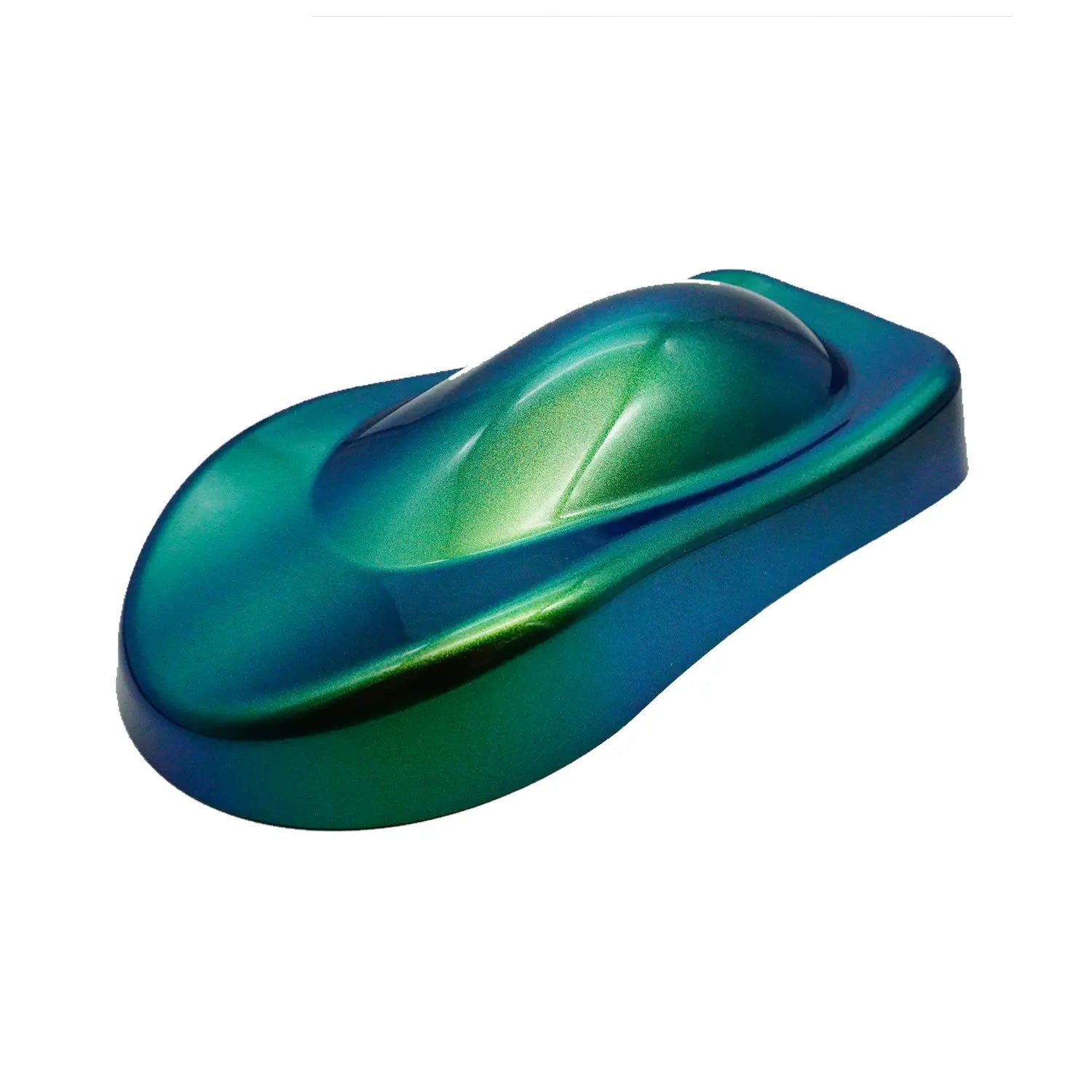 citrus green to aqua cyan opaque pigment sprayed on automotive film coating effect