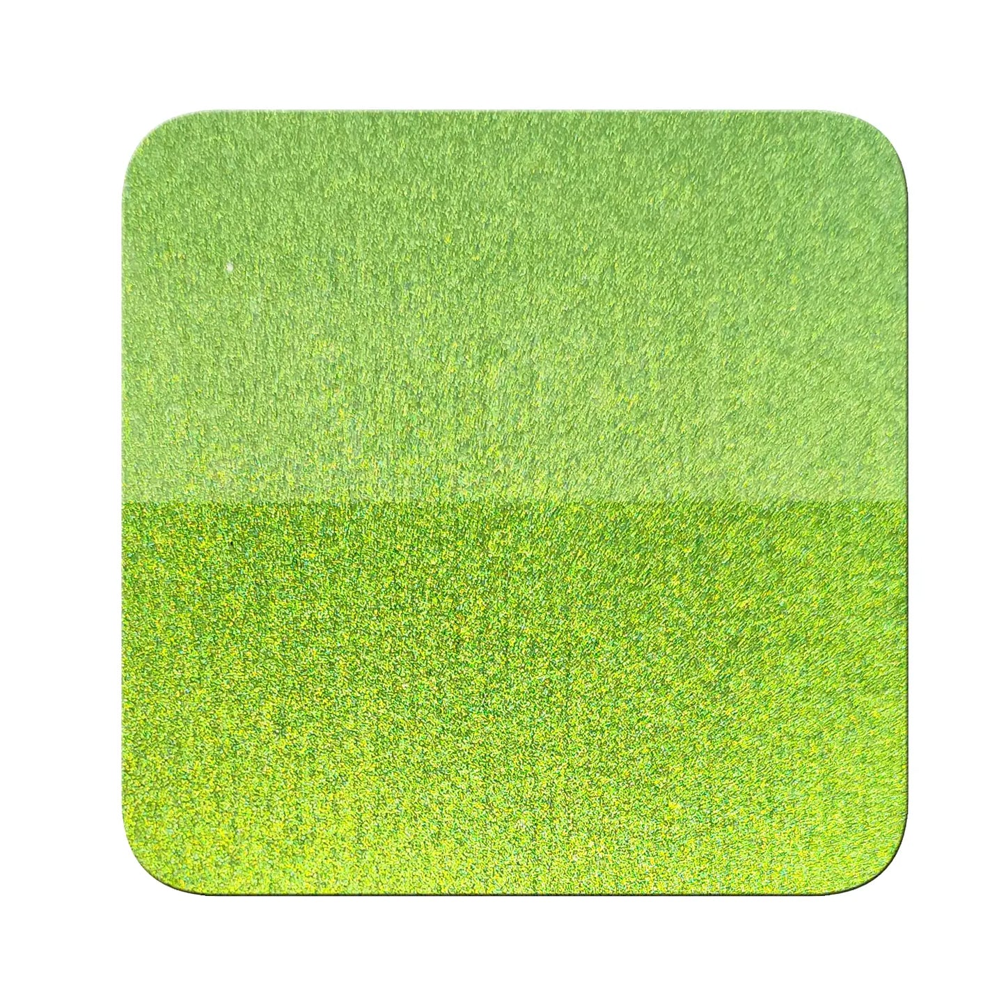 citrus green to aqua cyan opaque pigment on black and white contrast chart showing coverage difference