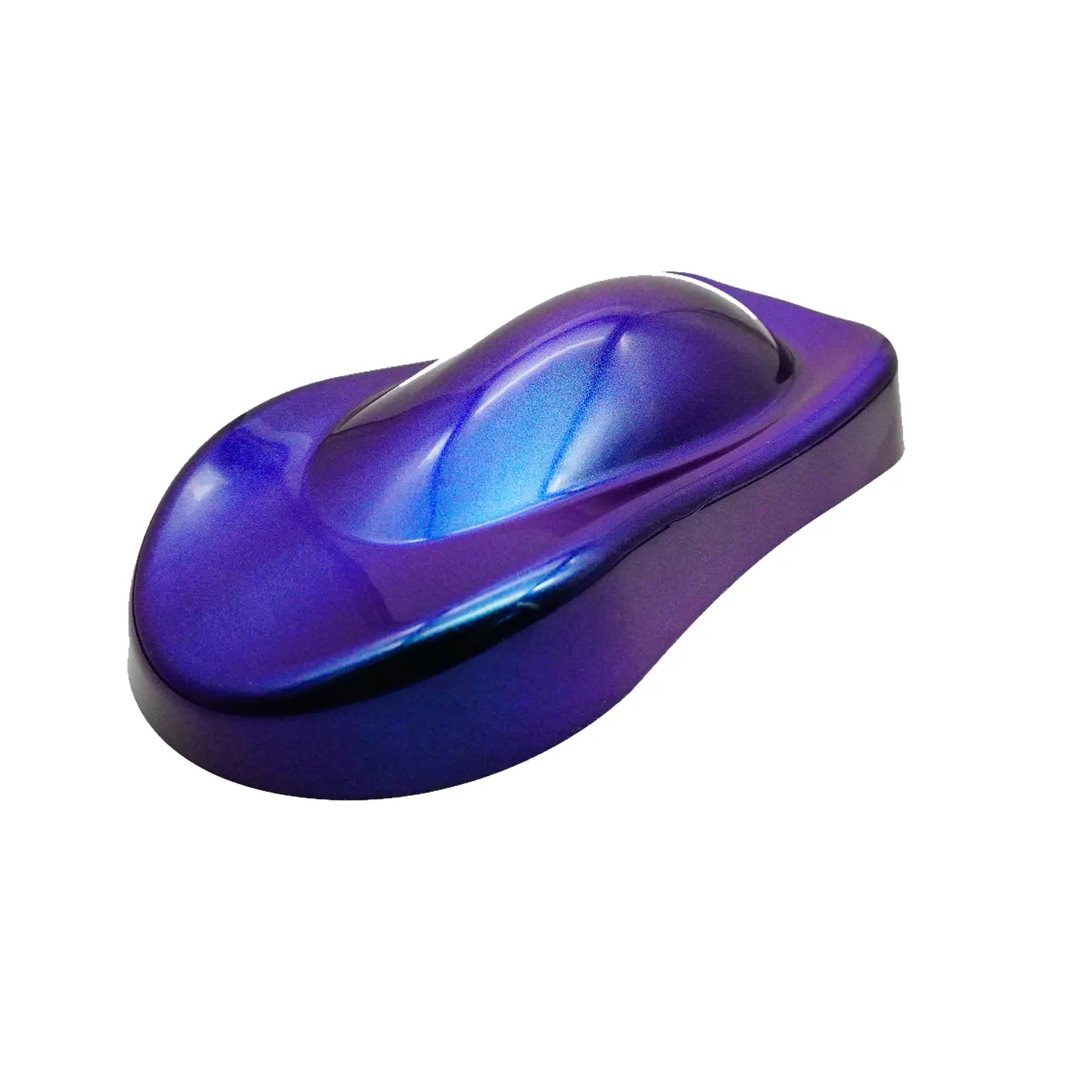 cyan pulse to indigo violet opaque pigment sprayed on automotive film coating effect