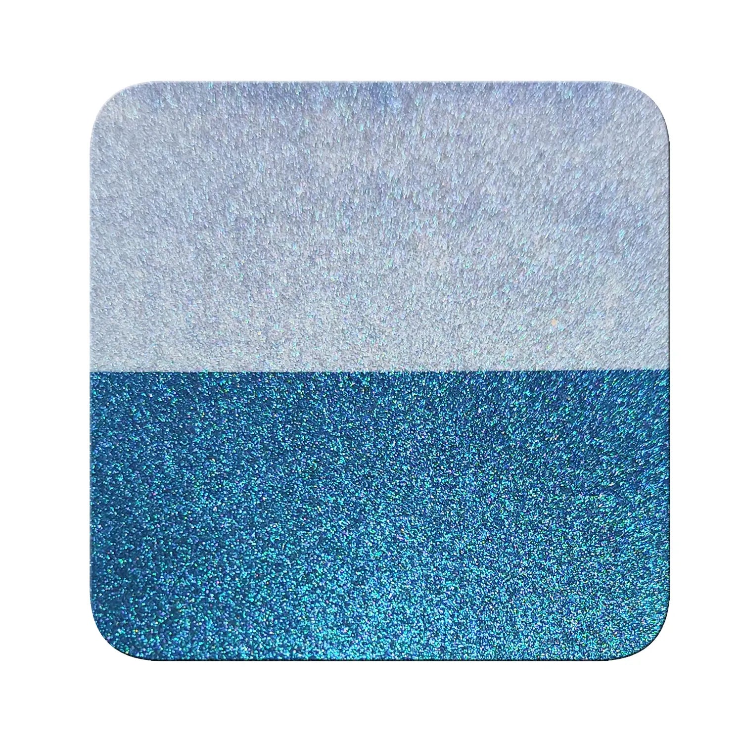 cyan pulse to indigo violet opaque pigment on black and white contrast chart showing coverage difference