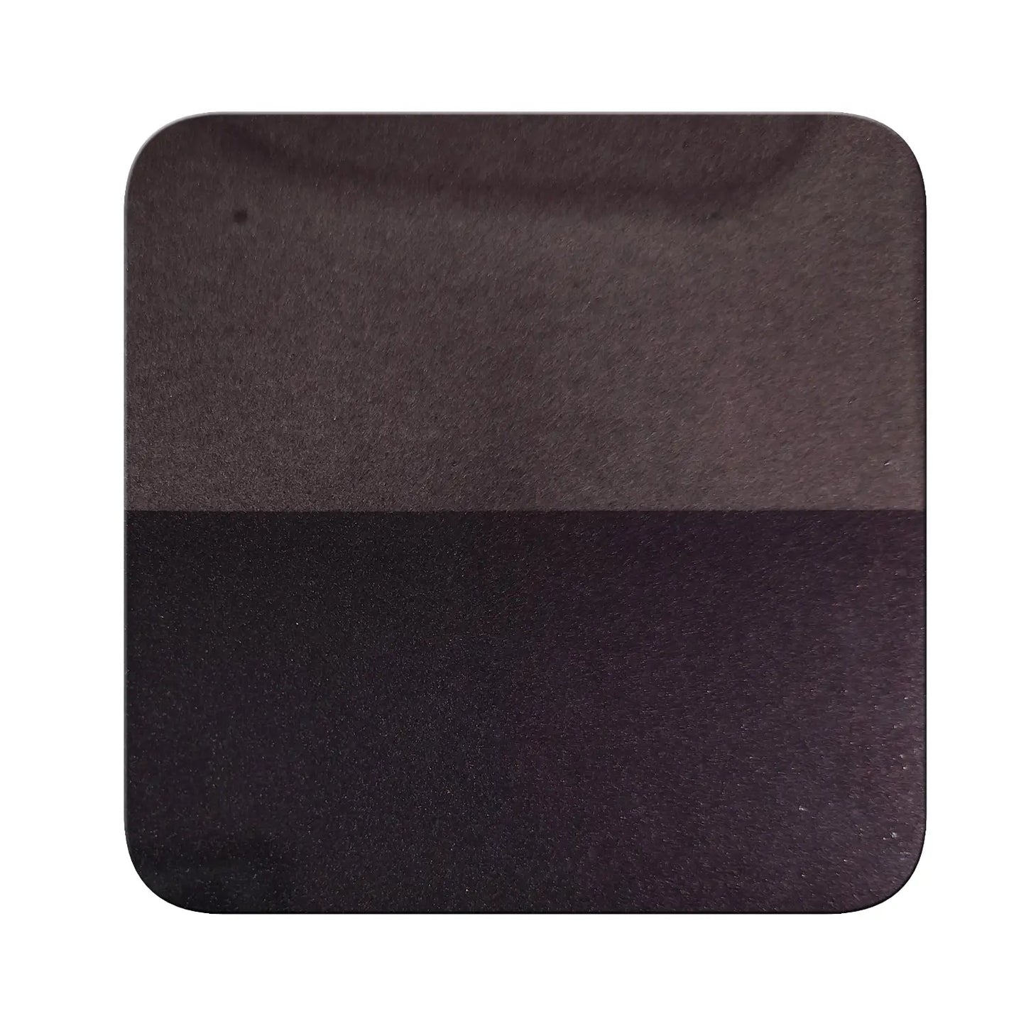 obsidian black to copper ember opaque pigment on black and white contrast chart showing coverage difference