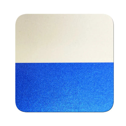 ocean sapphire translucent chrome pigment on black and white contrast chart showing transparency and coverage difference