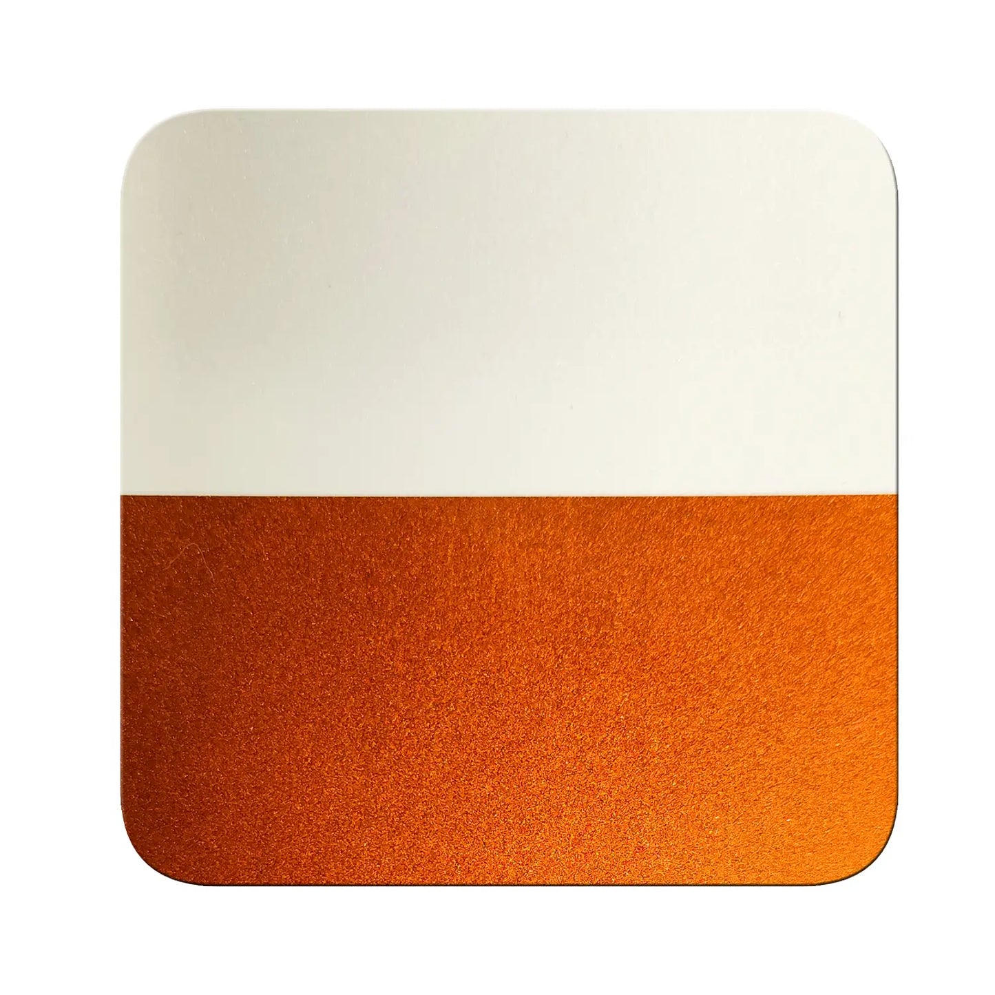 sunset orange to solar yellow translucent pigment on black and white contrast chart showing transparency difference