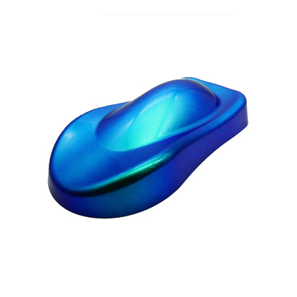 emerald green to violet blue translucent pigment sprayed on automotive film coating effect
