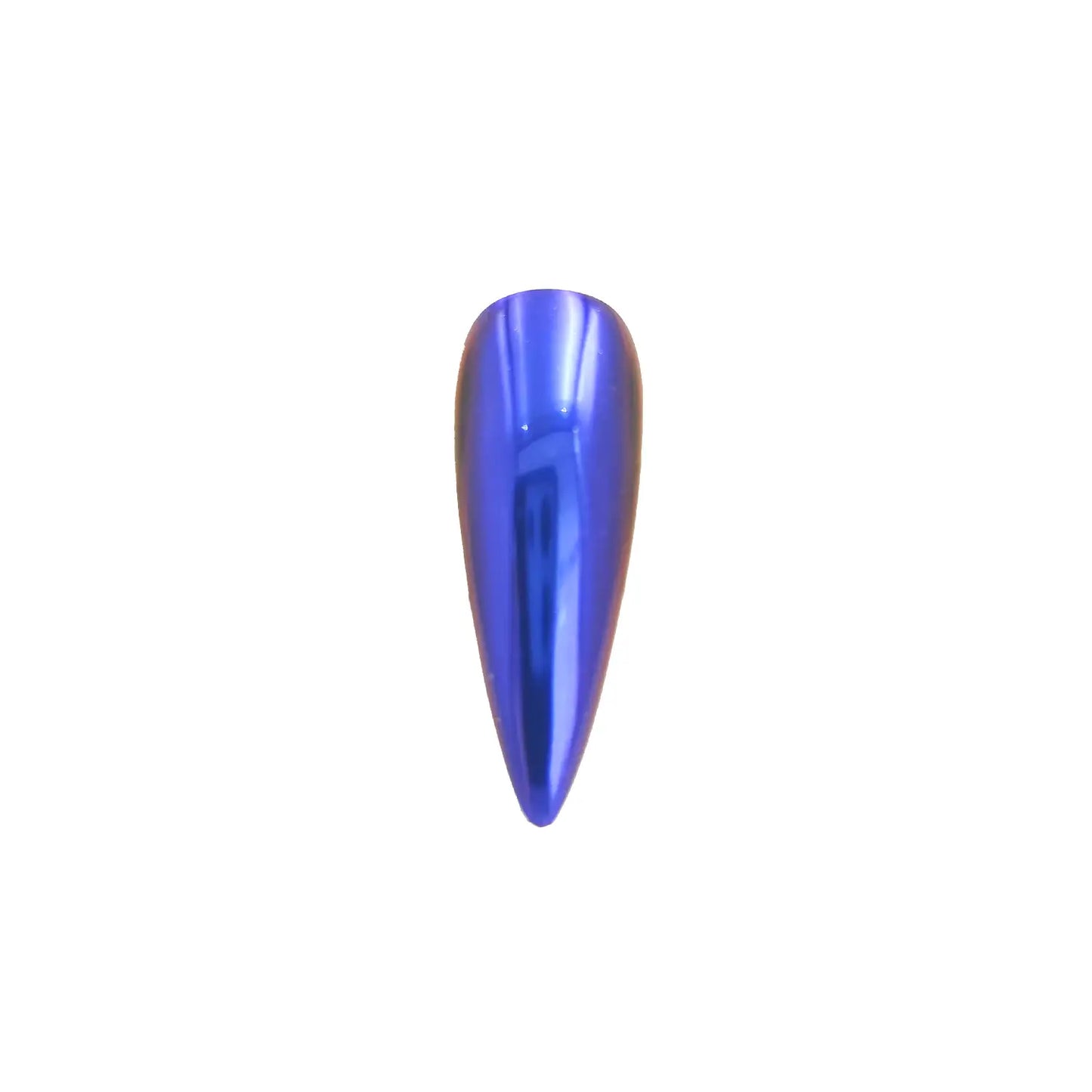 sky blue deep violet translucent color travel pigment nail effect on black nail tip with visible blue to violet color shift