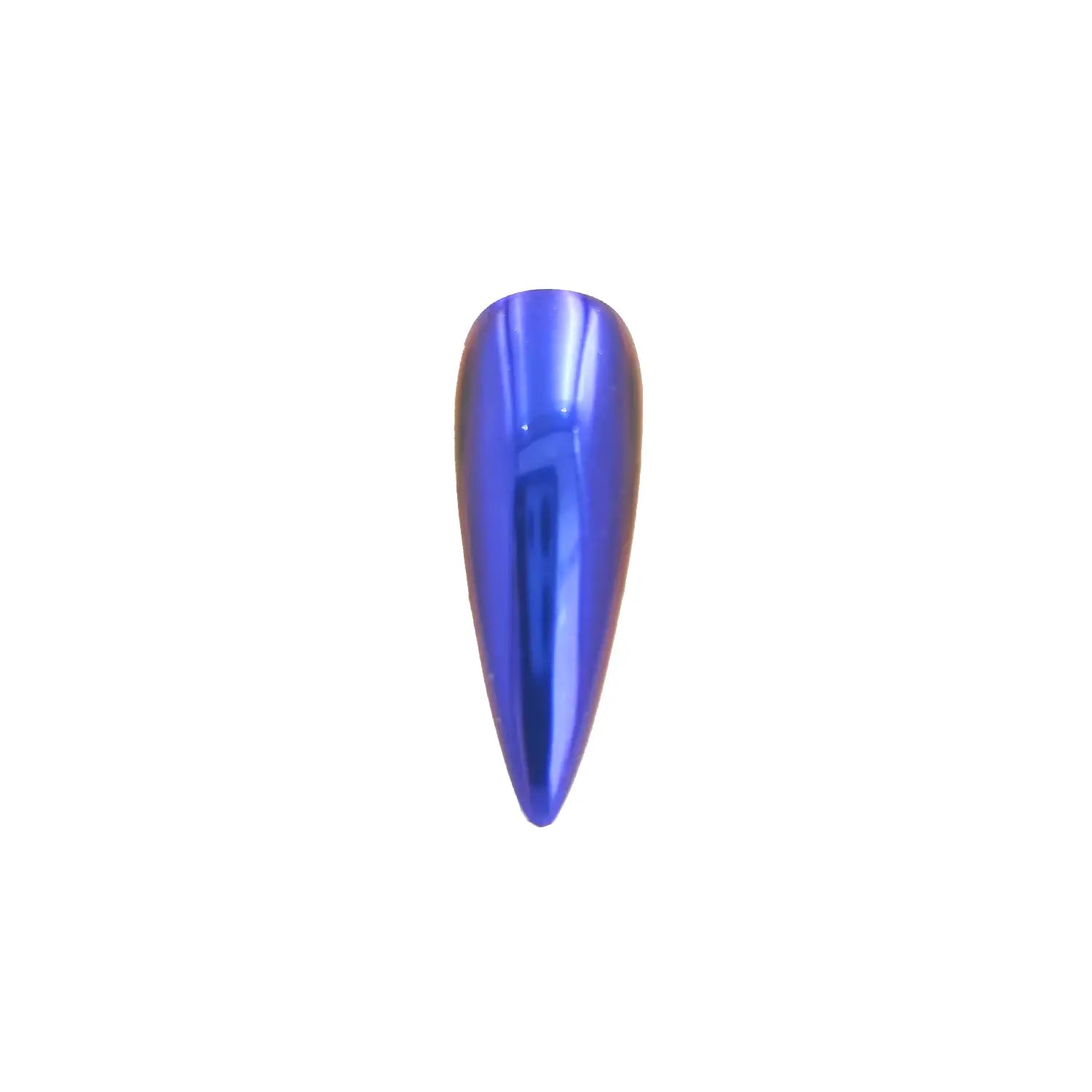 sky blue deep violet translucent color travel pigment nail effect on black nail tip with visible blue to violet color shift
