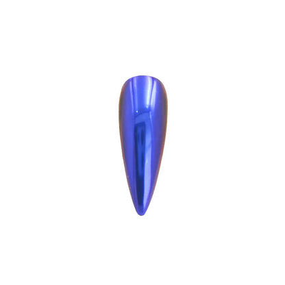sky blue deep violet translucent color travel pigment nail effect on black nail tip with visible blue to violet color shift