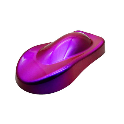 violet bloom to rose petal translucent pigment sprayed on automotive film coating effect