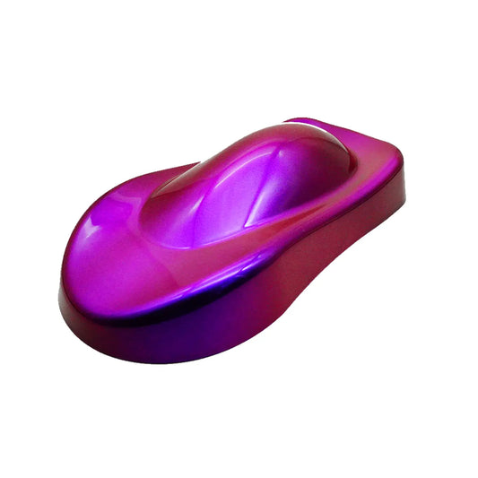 violet bloom to rose petal translucent pigment sprayed on automotive film coating effect