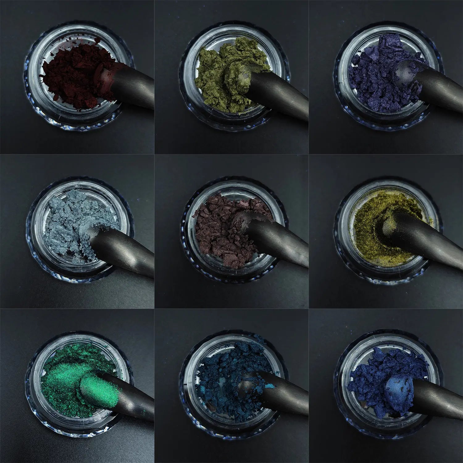 Magnetic Pigment Sample Pack featuring 9 mica-free magnetic pigment powders