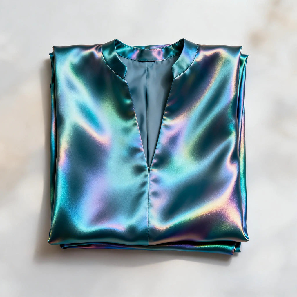 luxury fabric with iridescent woven effect